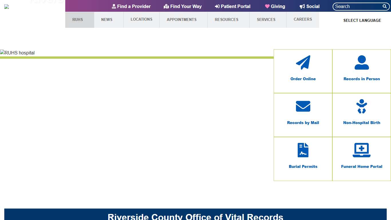 Riverside County Office of Vital Records | Riverside University Health System