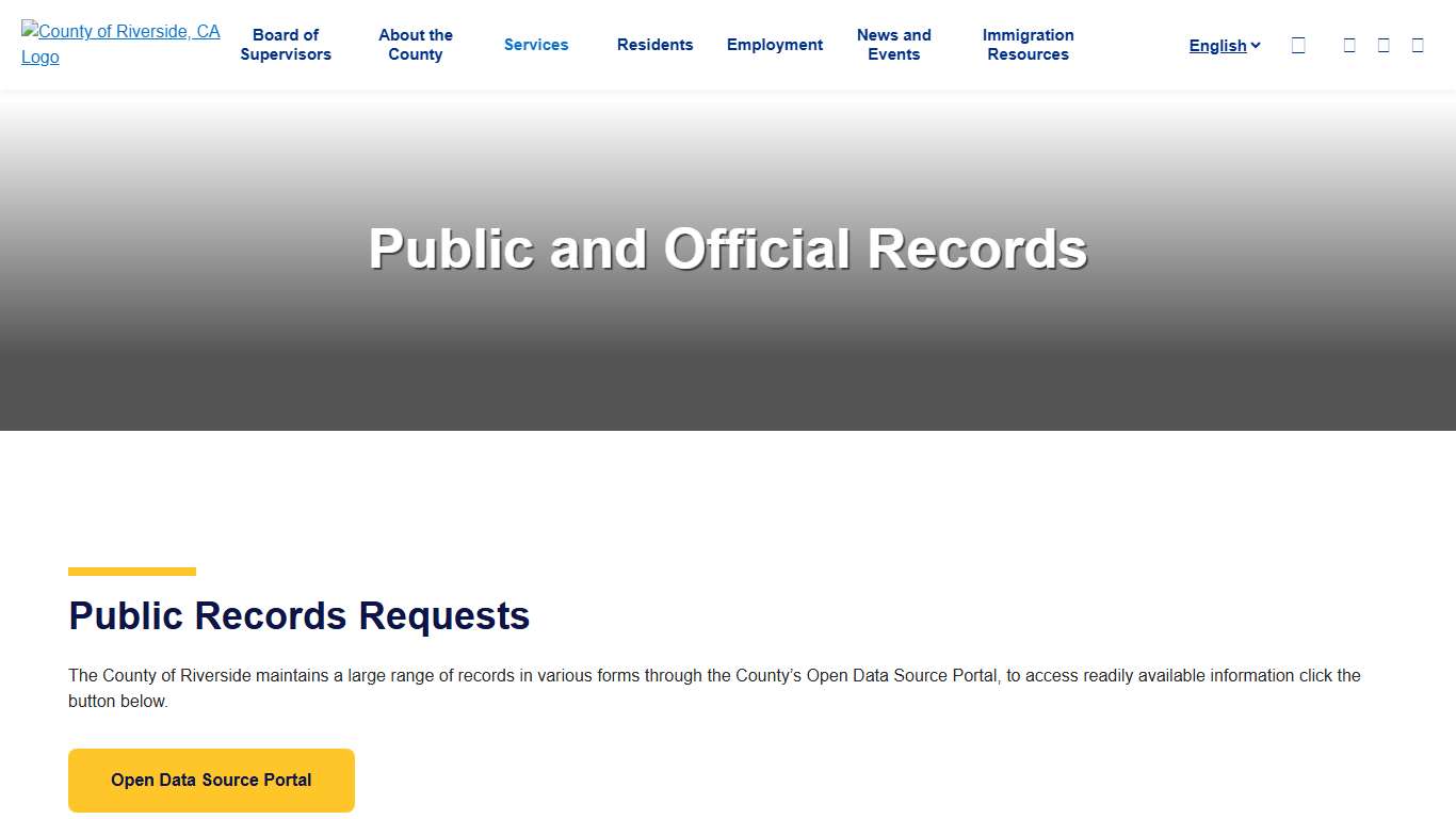 Public and Official Records | County of Riverside, CA